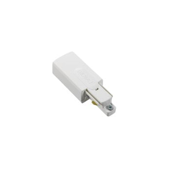 White version of the NORDIC GB 12 END FEED CONNECTOR.