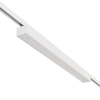 White version of the Forsite 865 TR linear track luminaire.